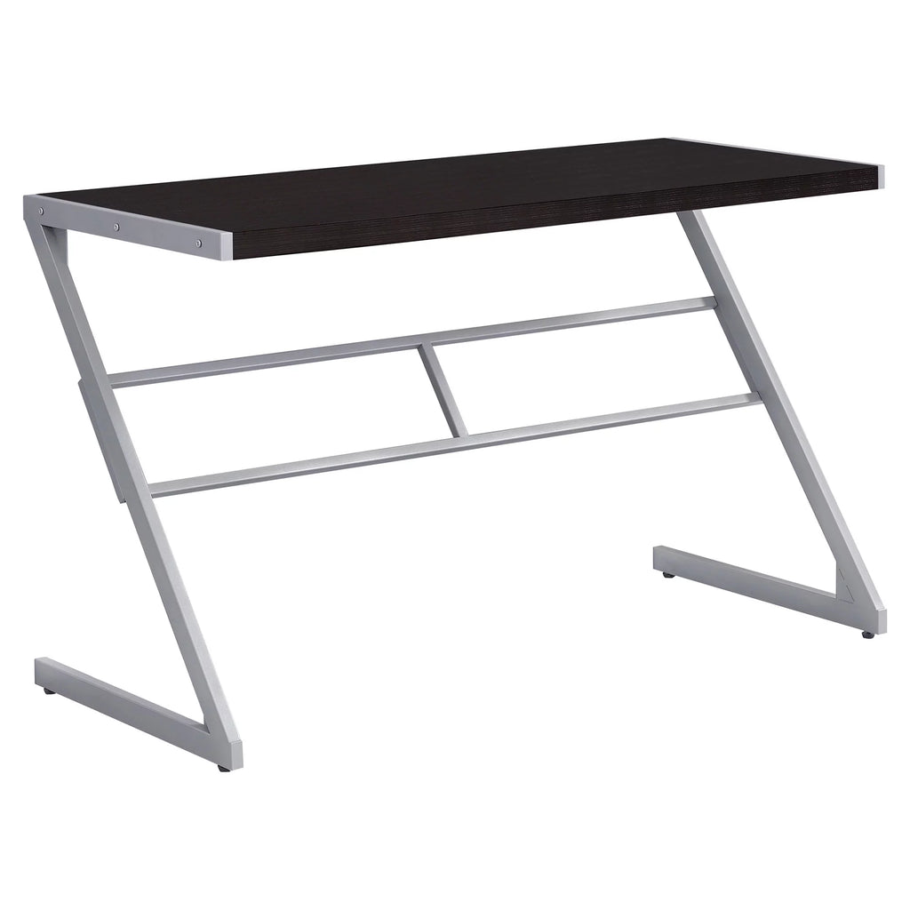 Computer Desk, 48"L, Brown Laminate, Grey Metal L88744