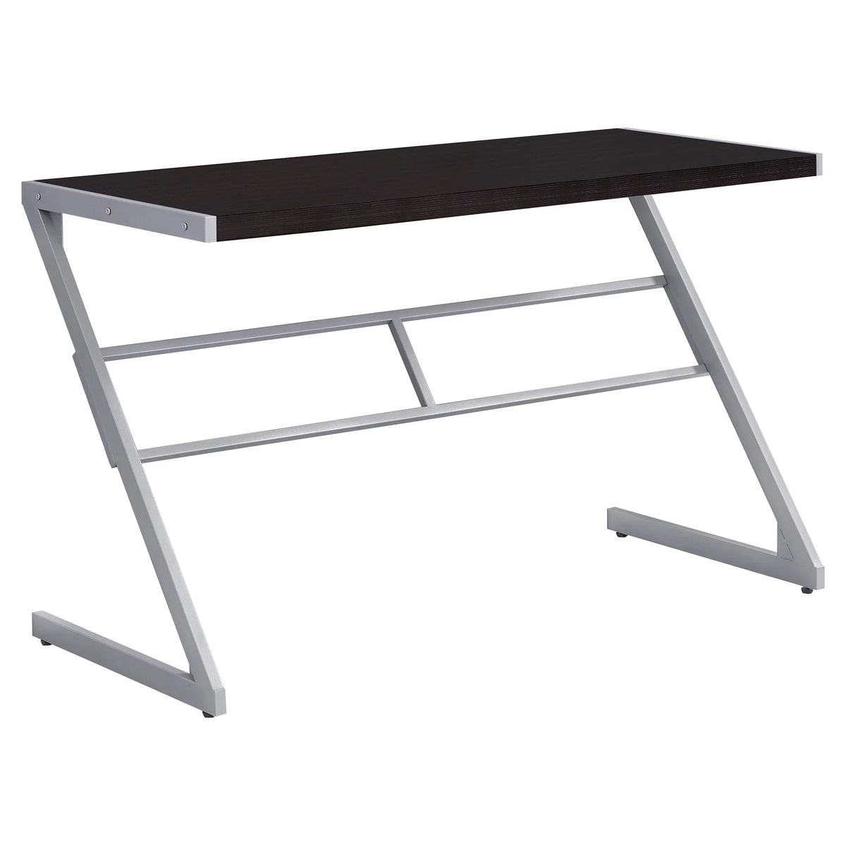 Computer Desk, 48"L, Brown Laminate, Grey Metal L88744