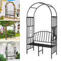 Heavy Duty Metal Garden Arch with Seat Bench S54323