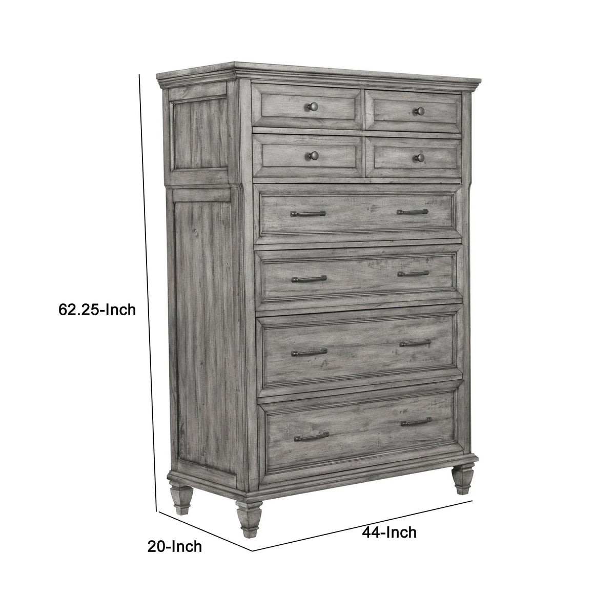62 Inch 8 Drawer Tall Dresser Chest Z535