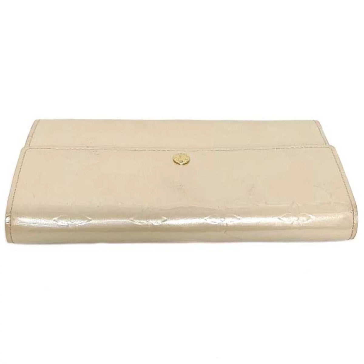 Pre-Owned Beige Monogram Verni Patent Leather Long Bi-Fold Wallet S82059