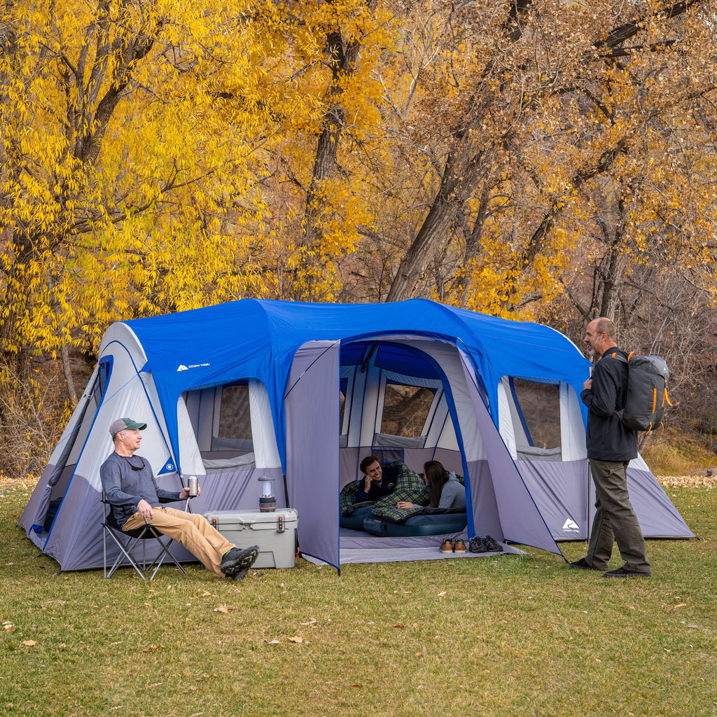 16-Person 3-Room Cabin Tent with 3 Entrances D1838