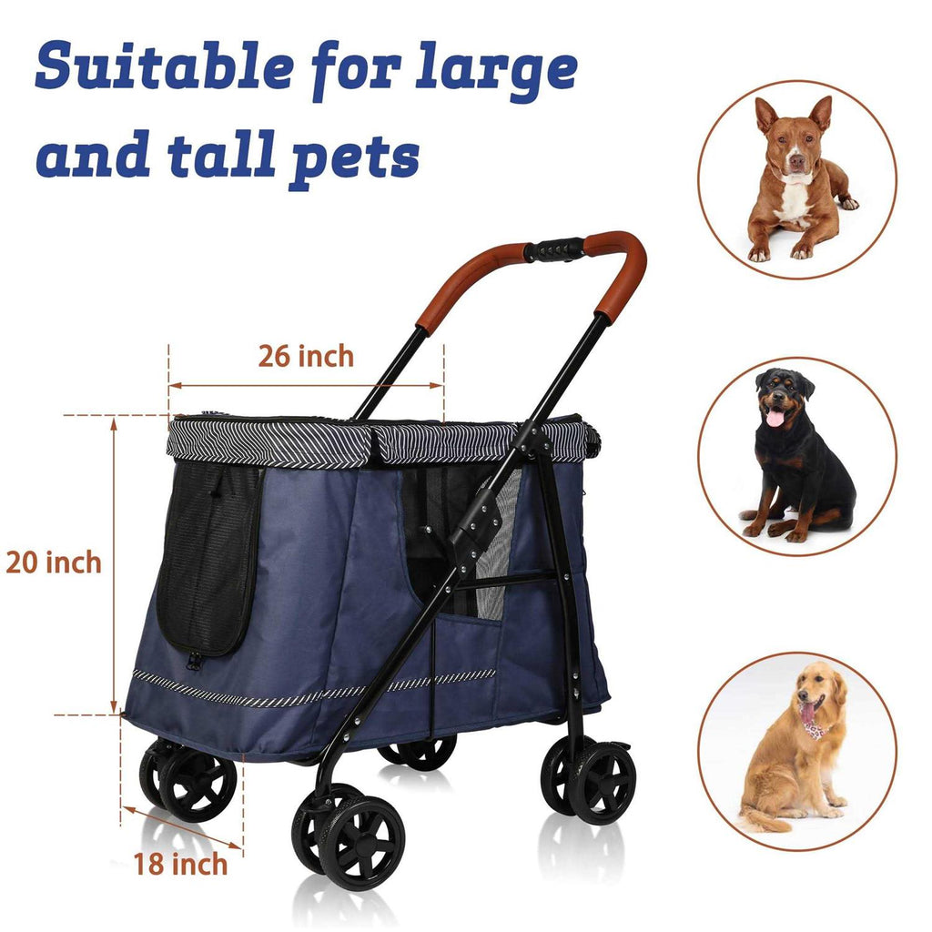 Folding Pet Stroller with Dual Entry S786