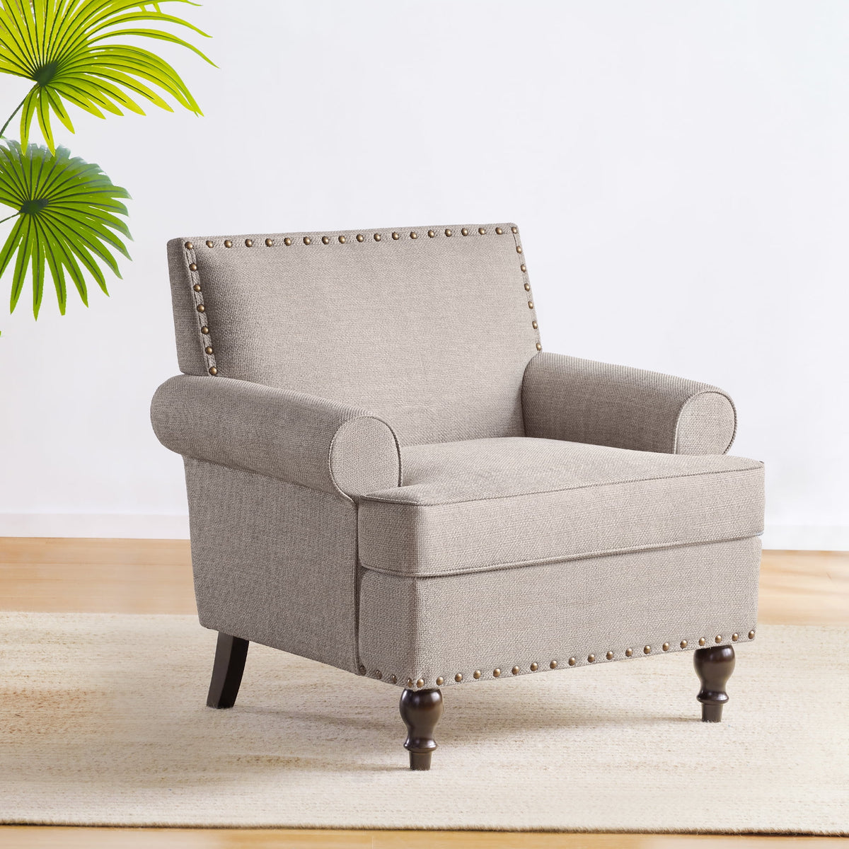 Brown Upholstered Accent Chair X51977