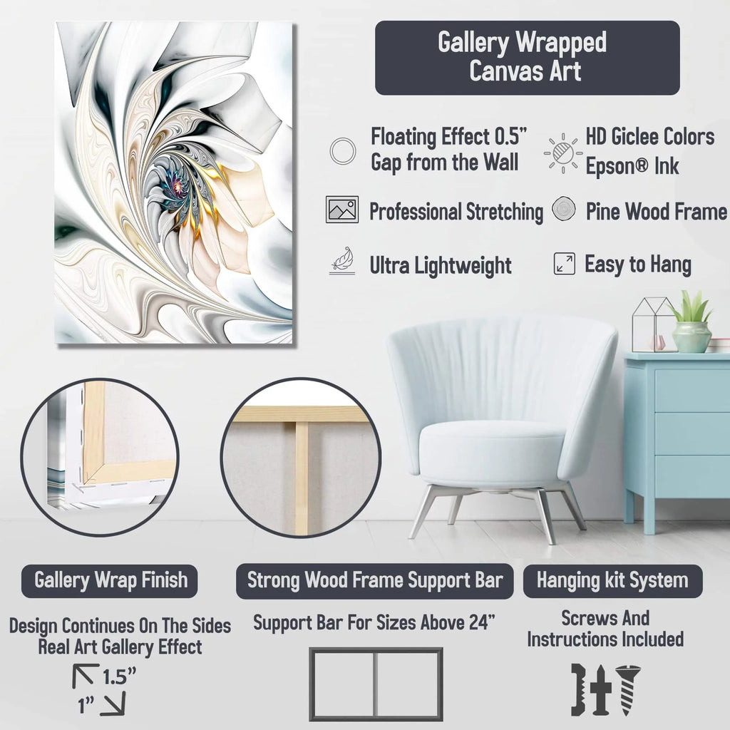 Floral Peony Canvas Art Print 30 in. wide x 30 in. high R7804