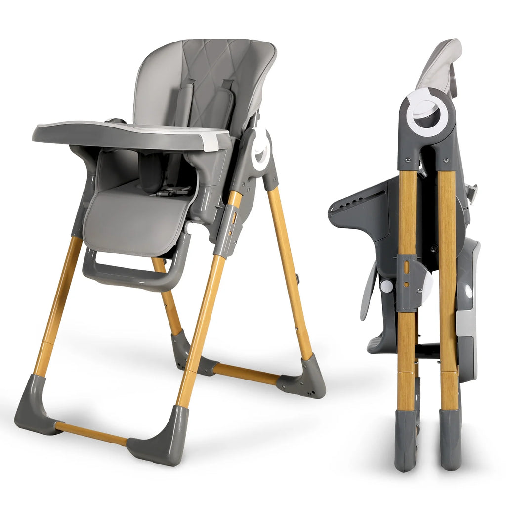 Foldable High Chair with Detachable Double Trays O717149