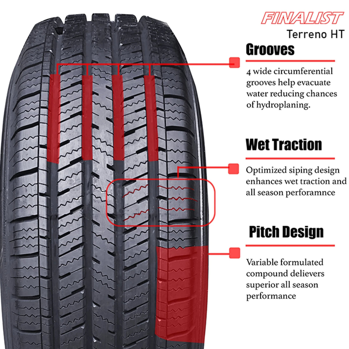 All Season Highway Terrain Tire 265/70R17 I954