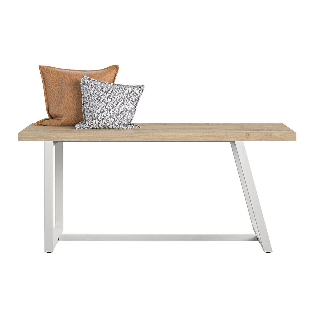 White Entryway Bench J480218