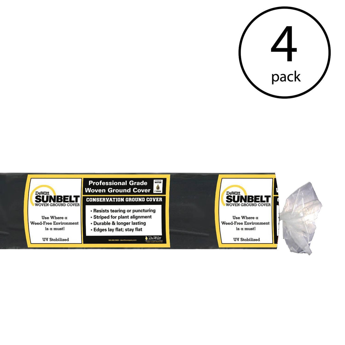 3 Foot Woven Weed Barrier Landscape Fabric 300 Feet 4 Pack K11667