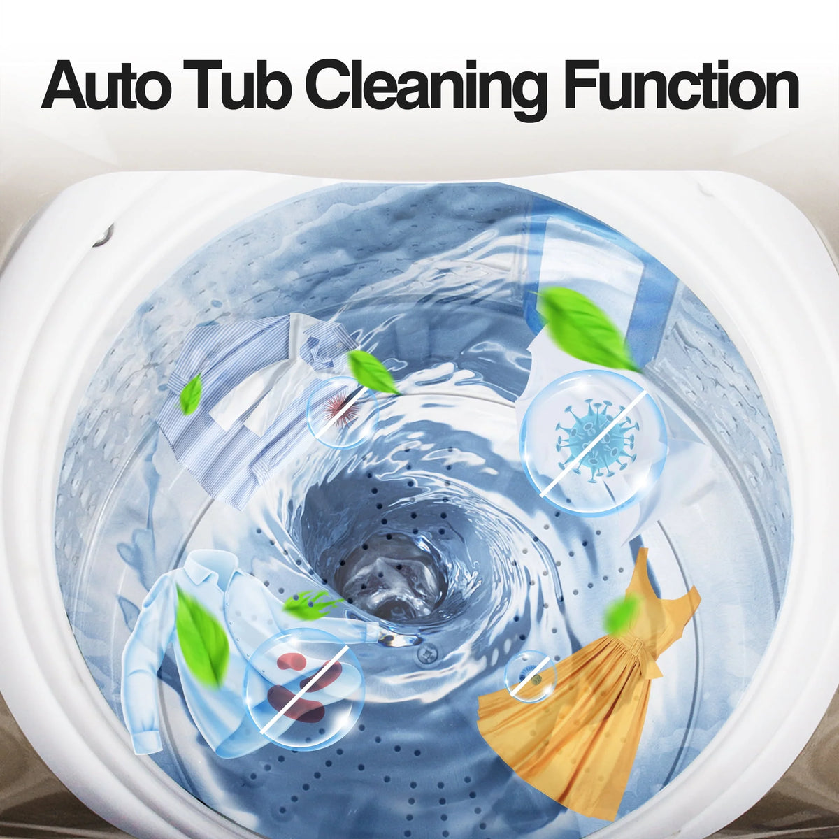 17.7 lbs Full Automatic Portable Washing Machine O8943