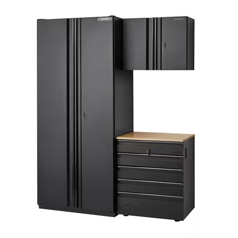 Heavy Duty Welded Steel Garage Storage System in Black U6730