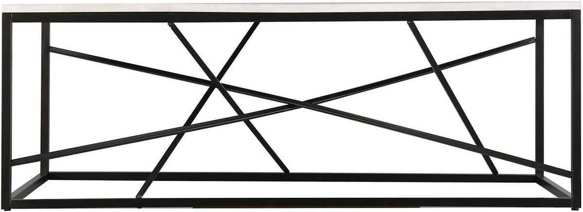 White Faux Marble Coffee Cocktail Table I205