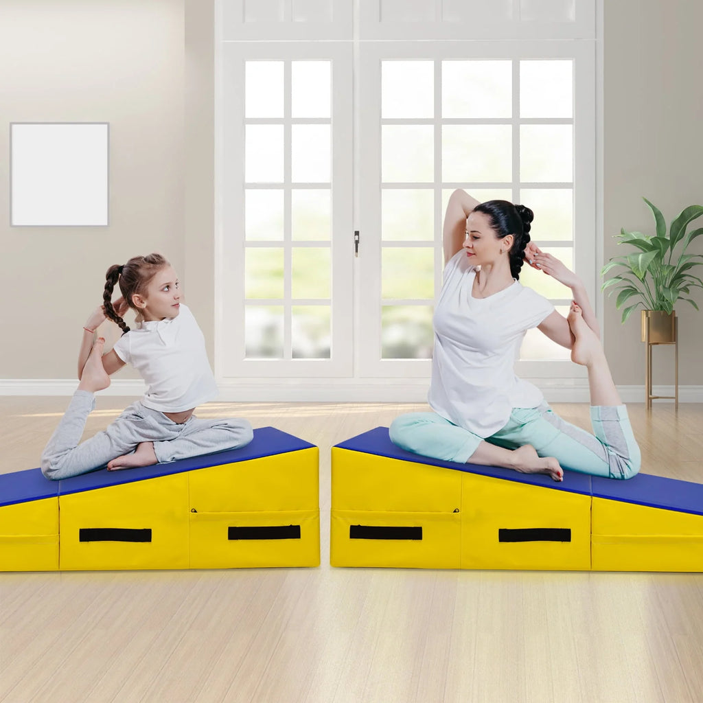 Folding Incline Gymnastics Mat Yellow W553