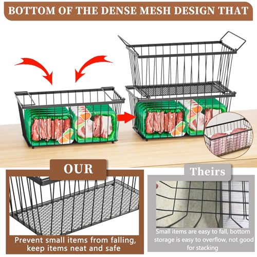 4 Pack Leak-Proof Freezer Organizer Bins P332