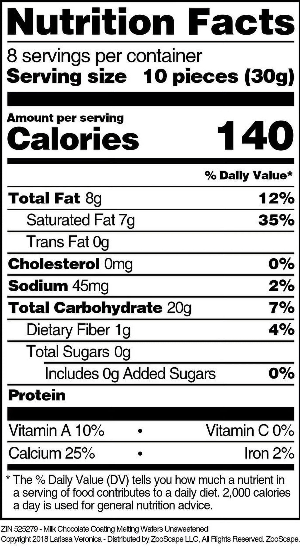 Milk Chocolate Coating Melting Wafers Unsweetened 8 oz 3-Pack I62985
