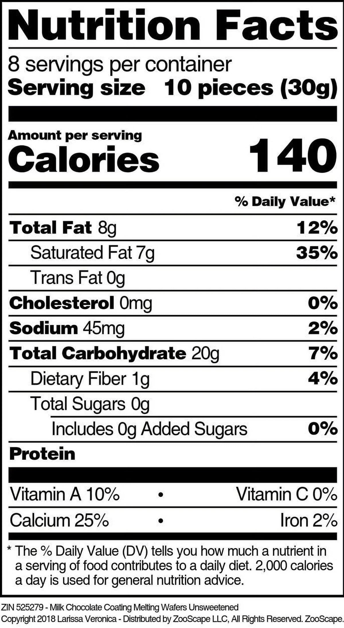 Milk Chocolate Coating Melting Wafers Unsweetened 8 oz 3-Pack I62985