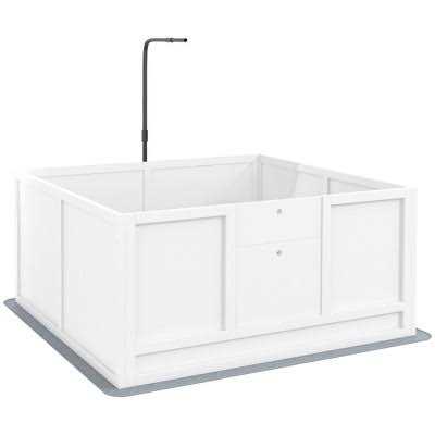 Dog Playpen with Pee Pad and Adjustable Height Door O156868