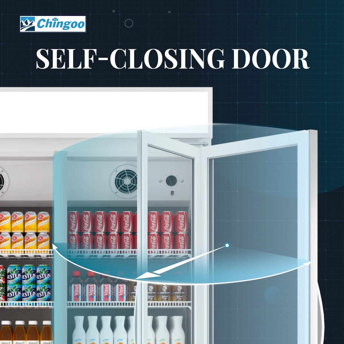 38'' Commercial Beverage Display Refrigerator with 2 Glass Doors P62792