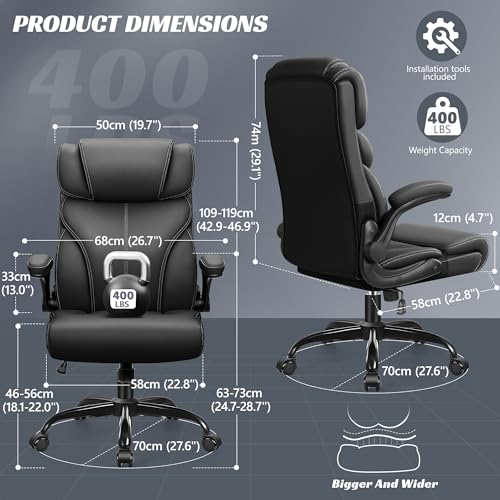 Big and Tall Ergonomic Leather Office Chair R7249