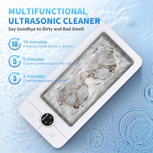 50KHz Ultrasonic Jewelry Cleaner with 3 Timer Modes T6709