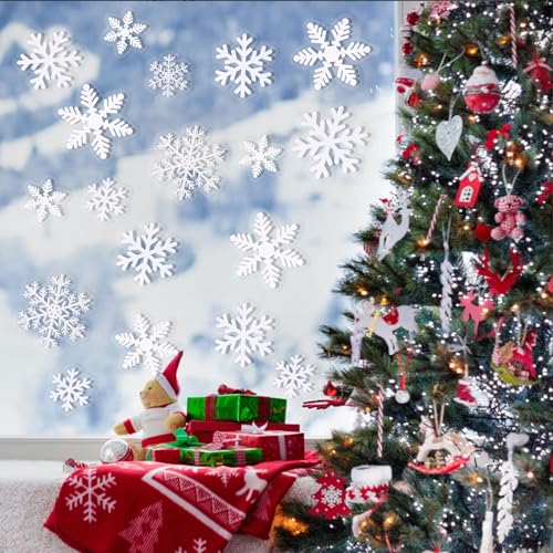 White Snowflakes Window Stickers R92448