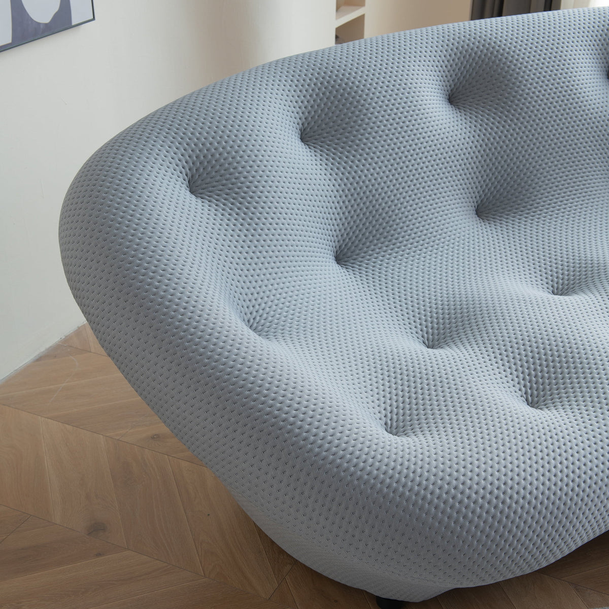 Curved Gray Sofa H325