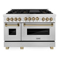 48 Inch Gas Range in Stainless Steel with Champagne Bronze Accents I149686