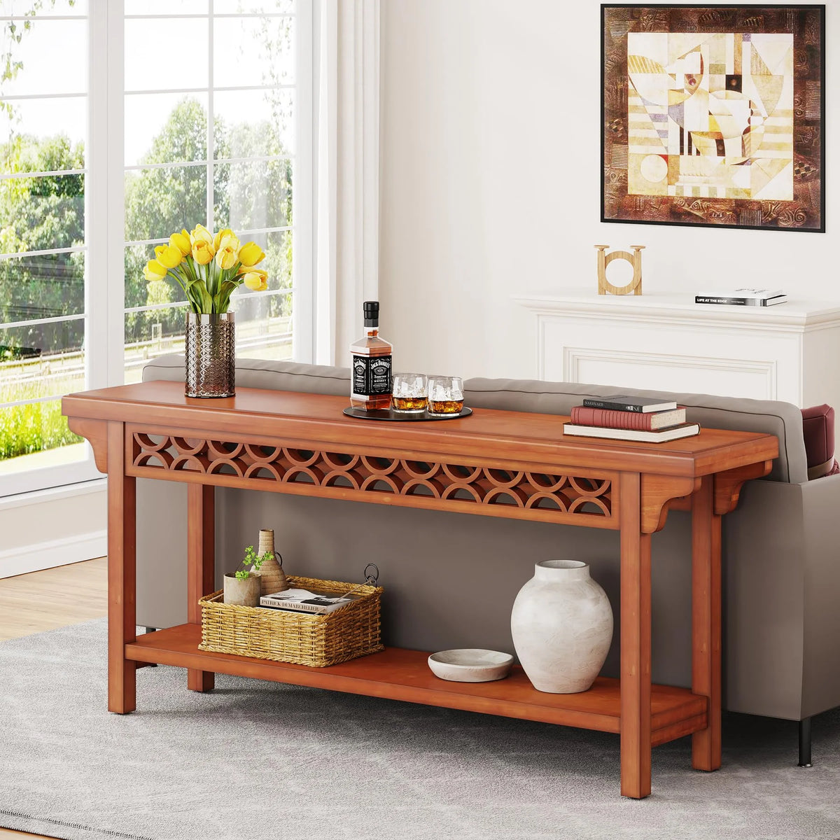 70.8 inch Solid Wood Console Table X952559