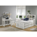 Solid Pine Twin Captains Bookcase Bed with 12 Drawers B4030
