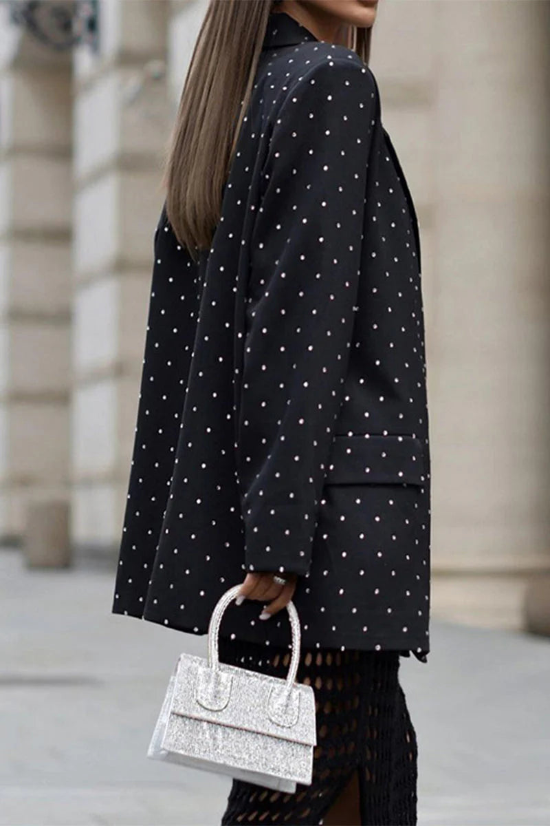 Polka Dot Belted Outerwear Z202881
