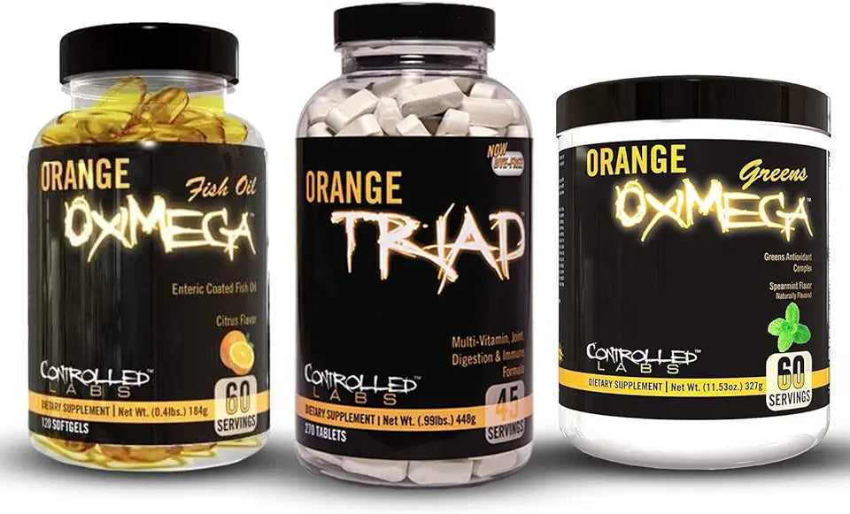 Orange Triad, Oximega Greens, and Oximega Fish Oil Softgels Bundle P182879