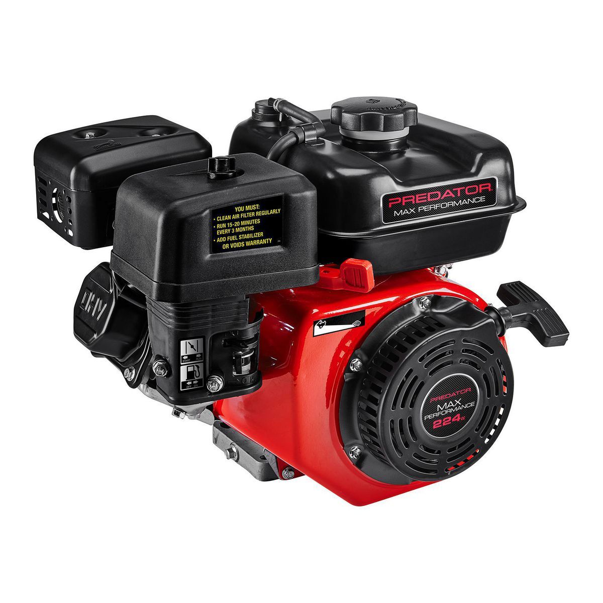 6.6 HP 224cc Horizontal-Shaft Gas Engine F1551