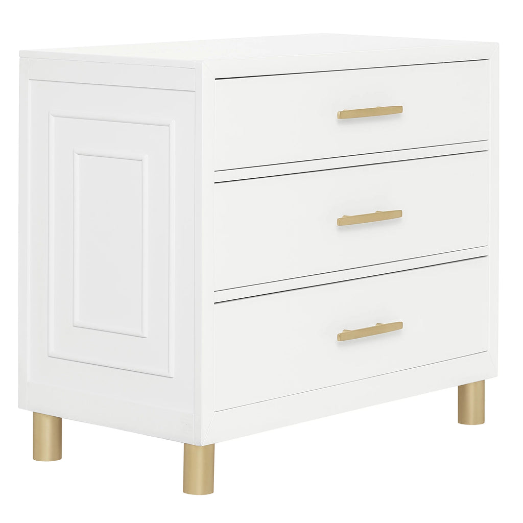 White Double Dresser 3 Drawer Chest K781532