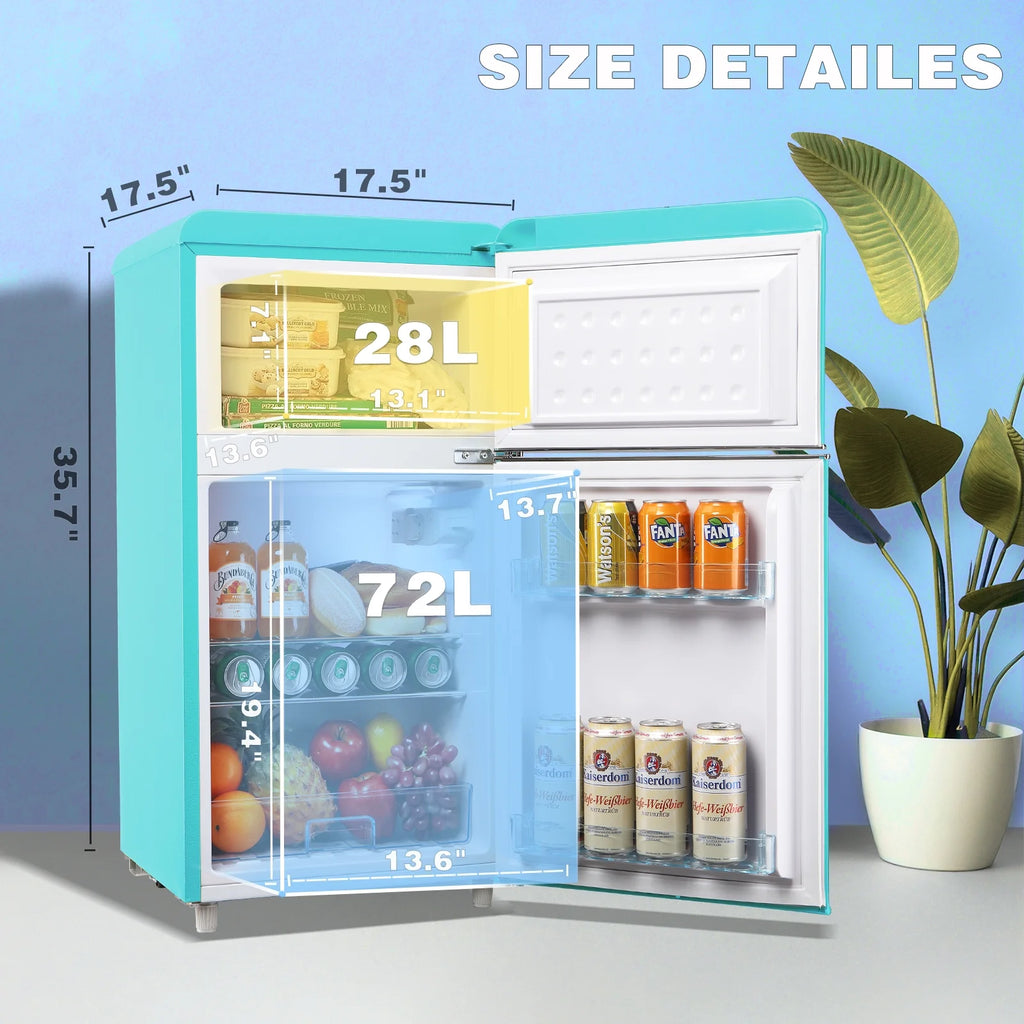 Blue 3.5 Cu.ft Mini Fridge with Freezer E4059