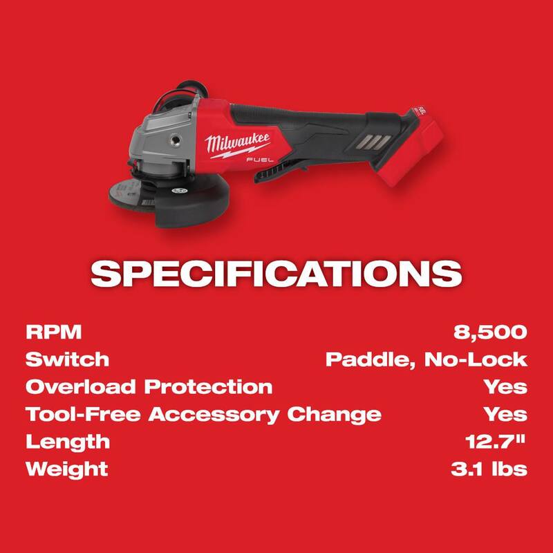 18V Lithium-Ion Brushless Cordless 4-1/2 in./5 in. Grinder with Deep Cut Bandsaw A79939