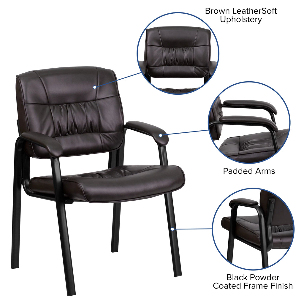 Brown LeatherSoft Executive Reception Chair A2447