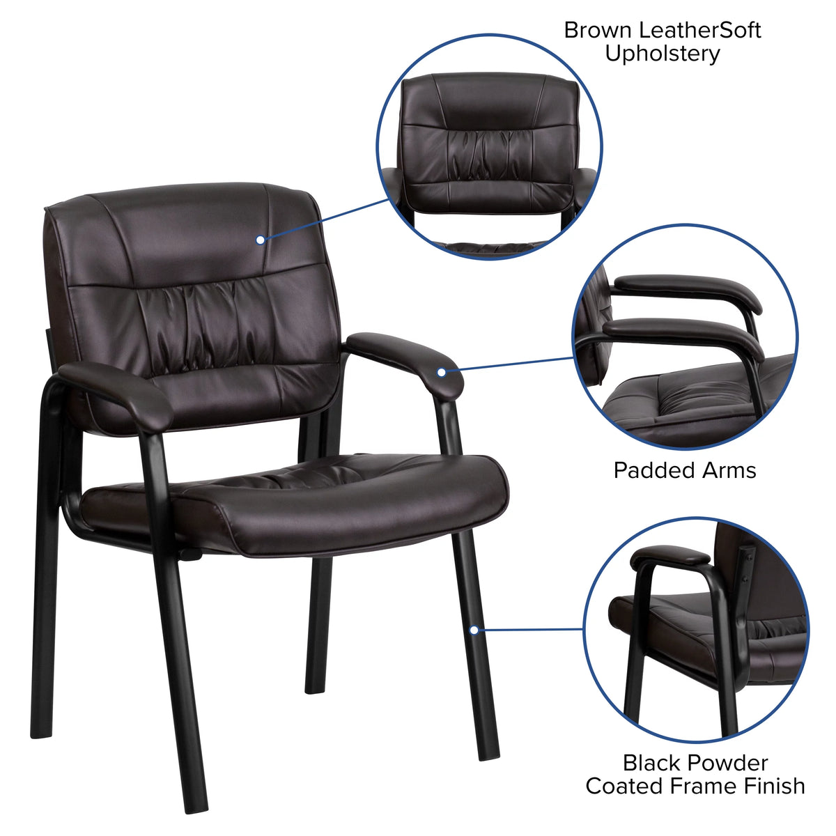 Brown LeatherSoft Executive Reception Chair A2447