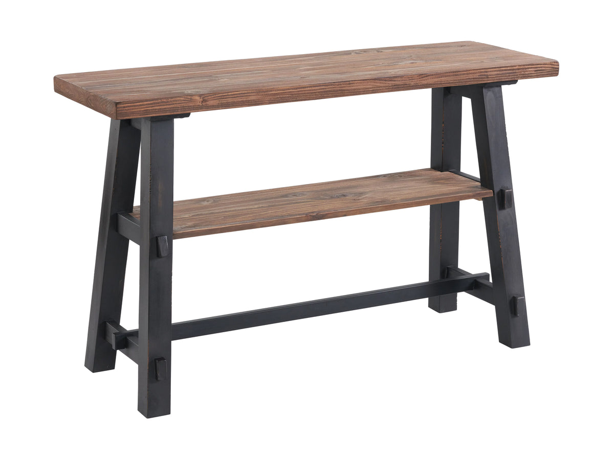 48"L Solid Wood Sofa/TV Console Table with Shelf Y72256