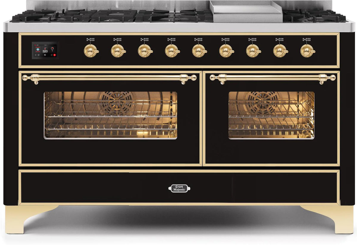 Glossy Black Dual Fuel Natural Gas Range Q4971