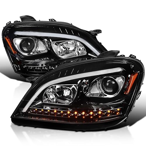 Chrome Projector LED Sequential Signal Headlights Left + Right Pair V27336