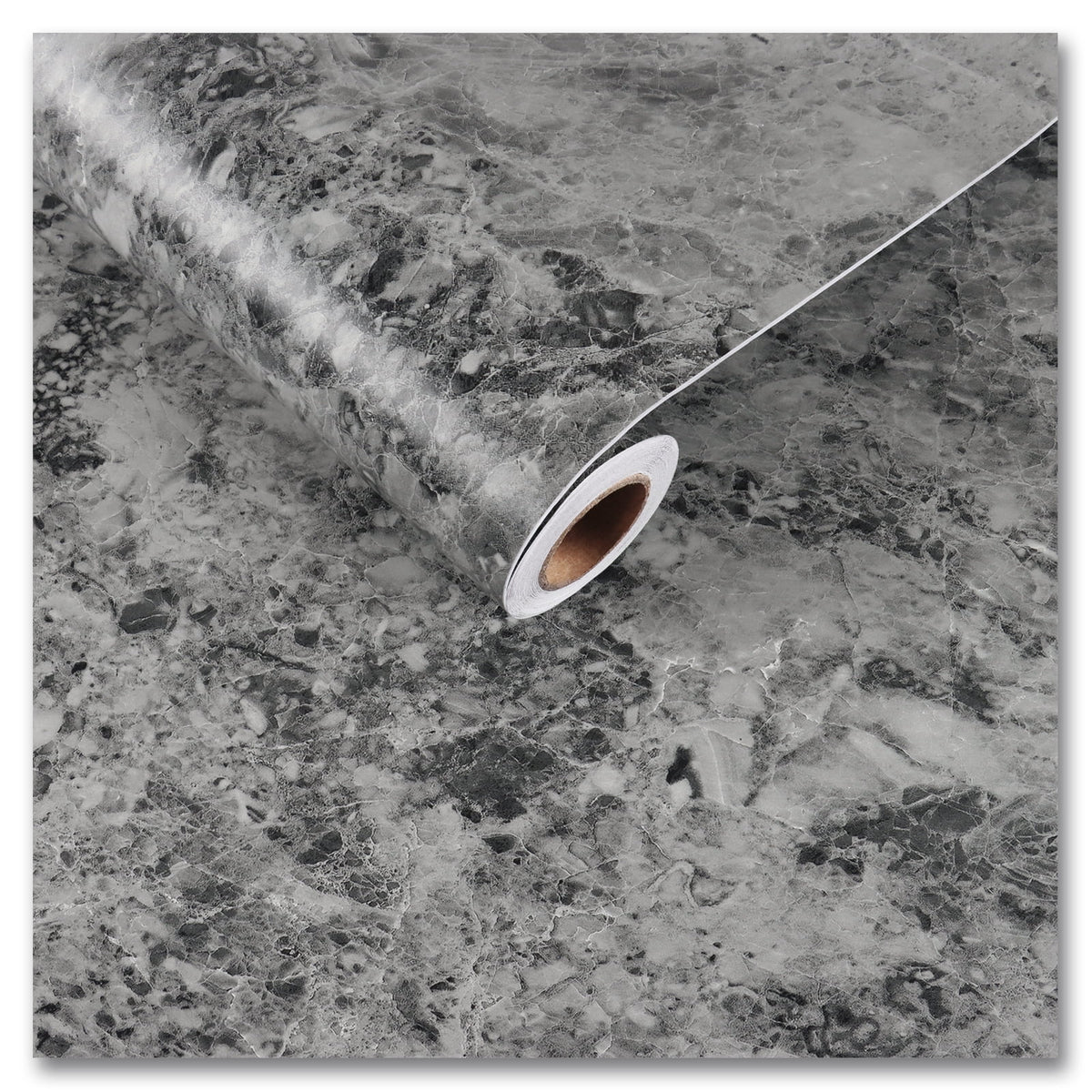 Charcoal Grey Marble Contact Paper Self Adhesive Waterproof Vinyl Wallpaper E39378