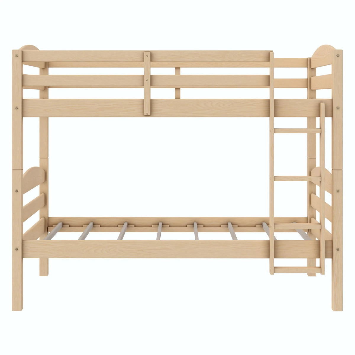 Solid Wood Twin-over-Twin Convertible Bunk Bed Y8559