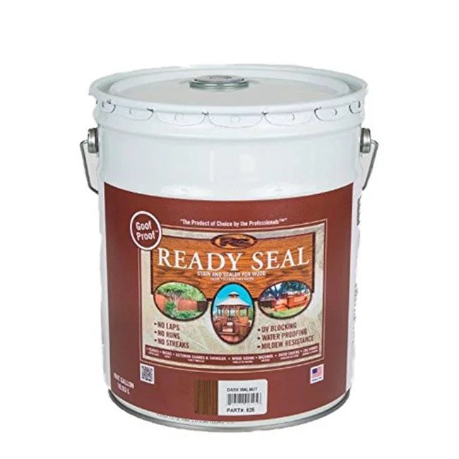 5 gal Exterior Wood Stain & Sealer, Dark Walnut X63398