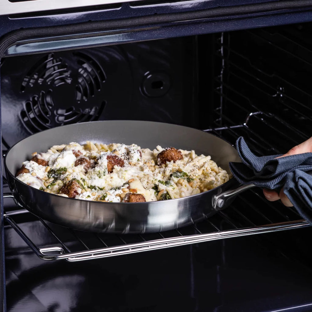 Stainless Steel Ceramic Nonstick 2 Piece Frypan Set E945442
