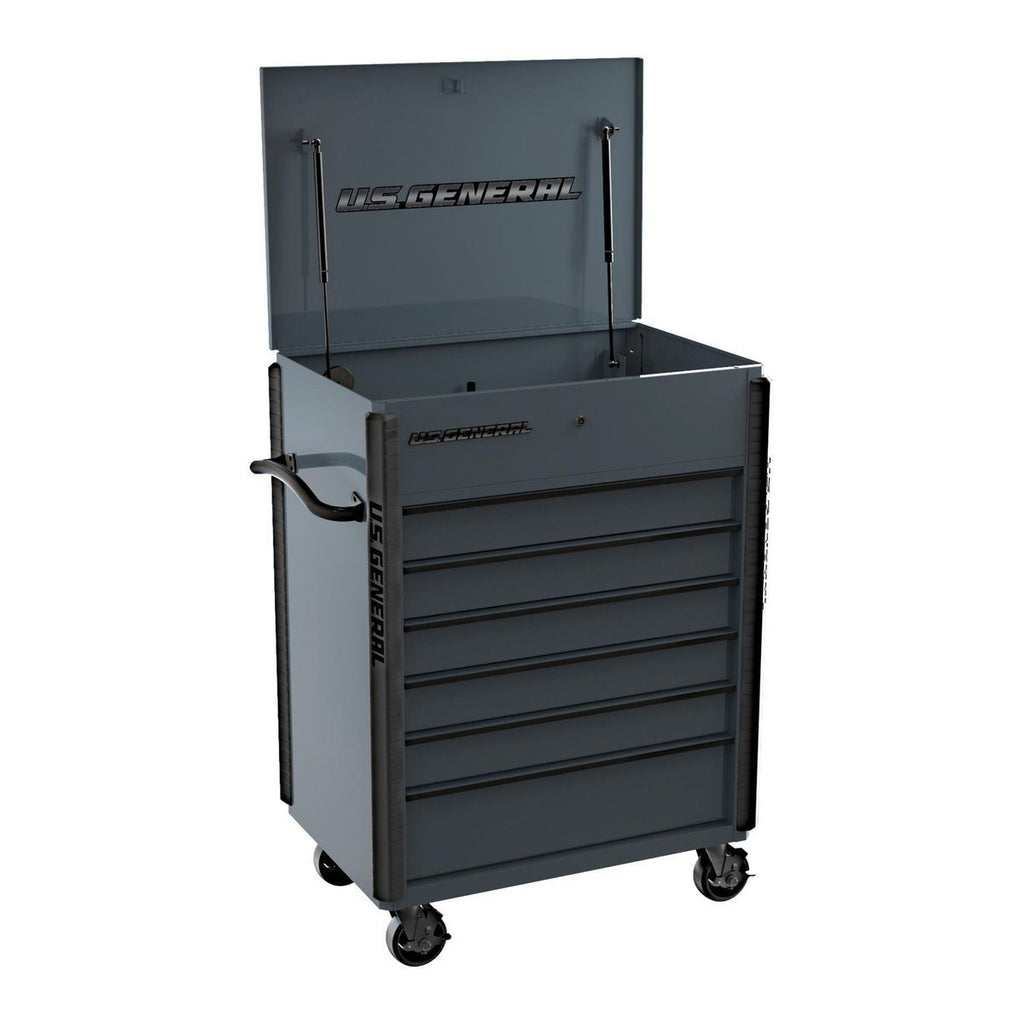 Slate Gray 6-Drawer Service Cart P270