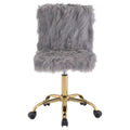 Gray Faux Fabric Swivel Office Chair D78486