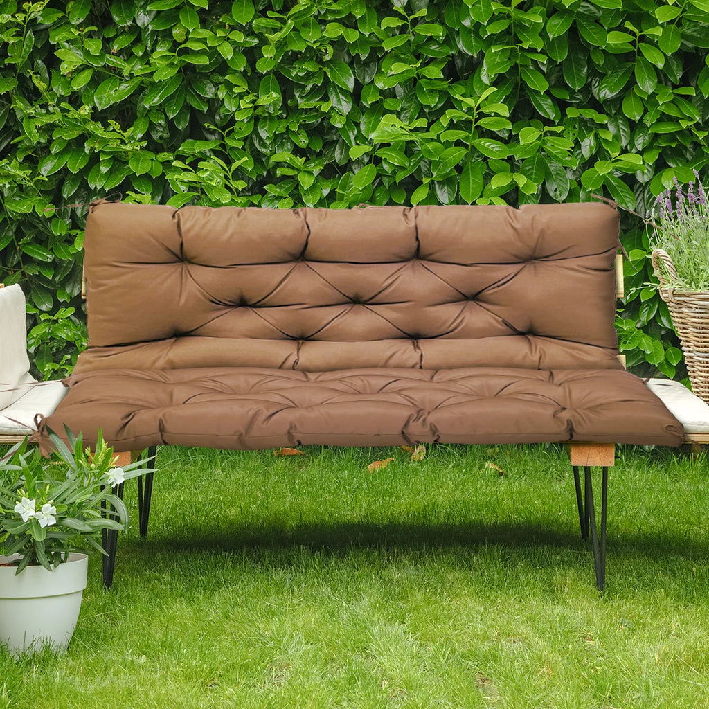 Waterproof Sun-Resistant Outdoor Bench Cushion with 8 Nonslip Ties X248
