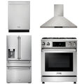 30 In. Propane Gas Range, Range Hood, Refrigerator, Dishwasher Q892