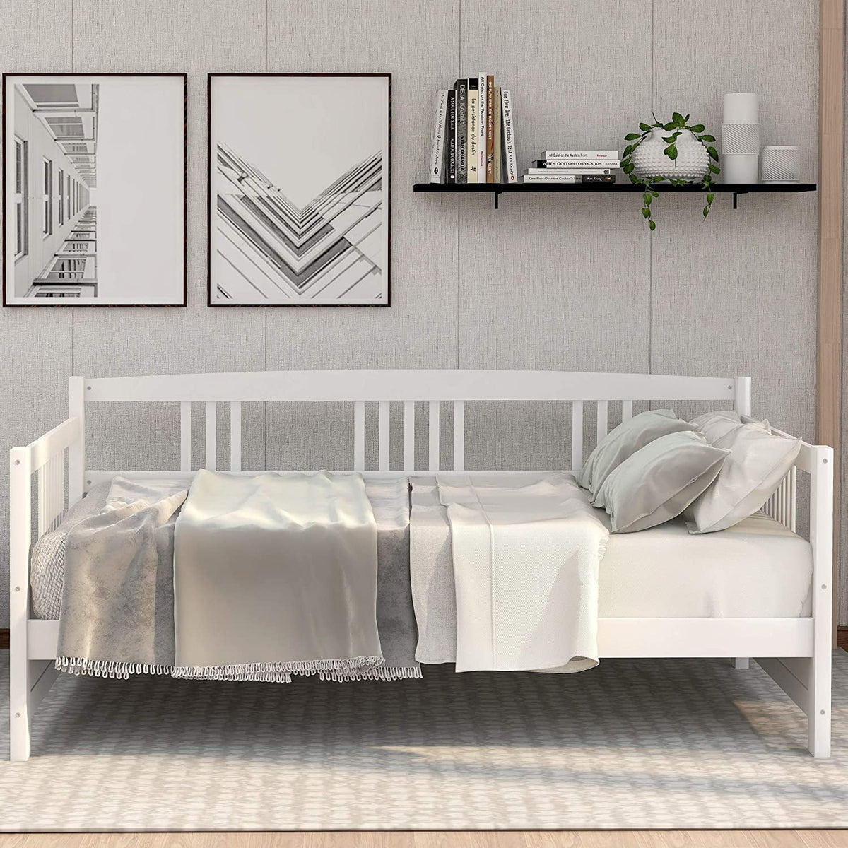 Solid Wood Twin Size Daybed H5223