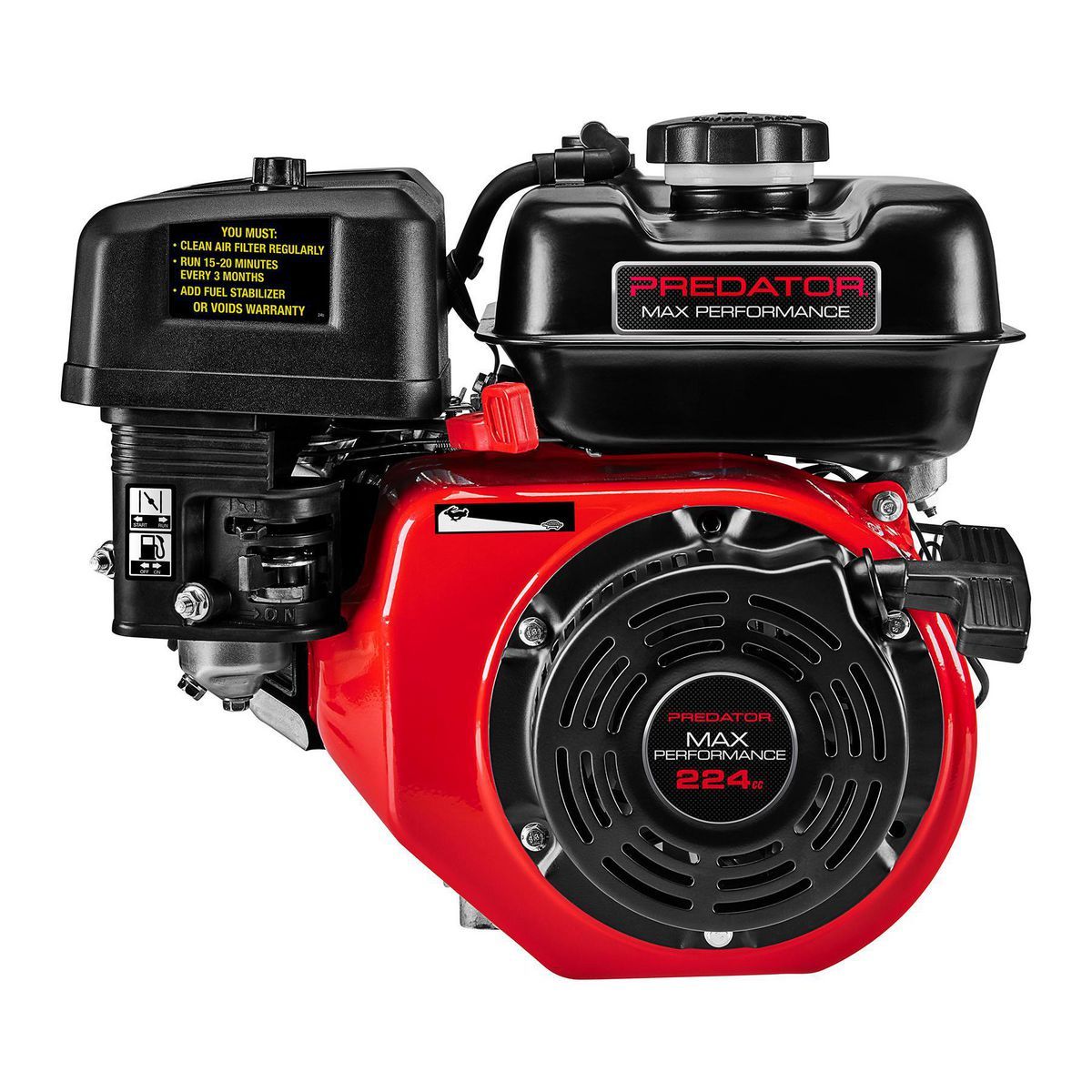 6.6 HP 224cc Horizontal-Shaft Gas Engine F1551